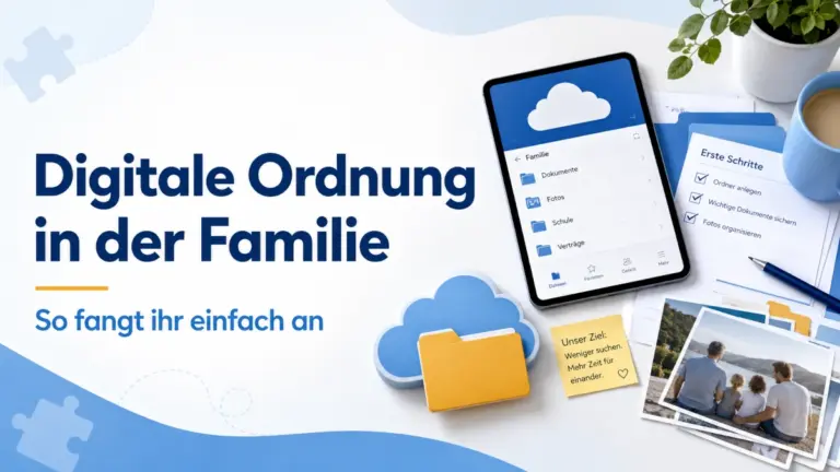Digitale Ordnung in der Familie mit Fotos, Dokumenten und Cloudspeicher